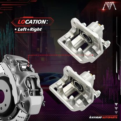 19B1448 19B1449 Rear Left&Right Disc Brake Caliper Assembly Set - size: Rear Left&Right