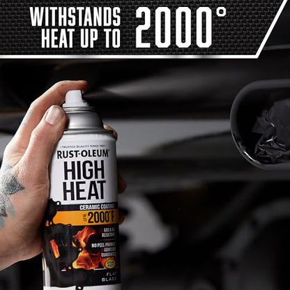 Rust-Oleum Automotive High Heat Spray Paint, Flat Black - color: Flat Black, size: 12 Ounce (Pack of 1)