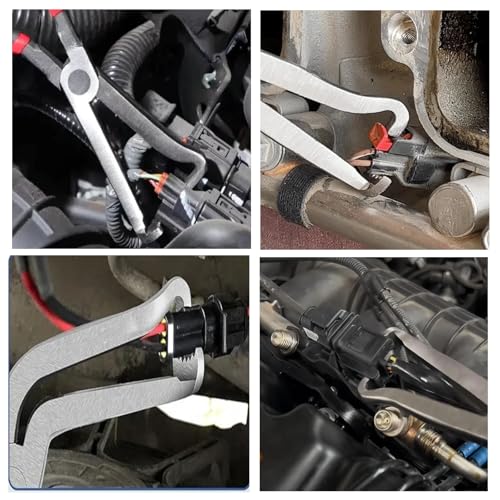 Electrical Disconnect Pliers, Electrical Connector Separator Tool, 8 inch Automotive Electrical Disconnect Pliers for Cars, Locking Push Tab Plugs - style: Straight+Separator