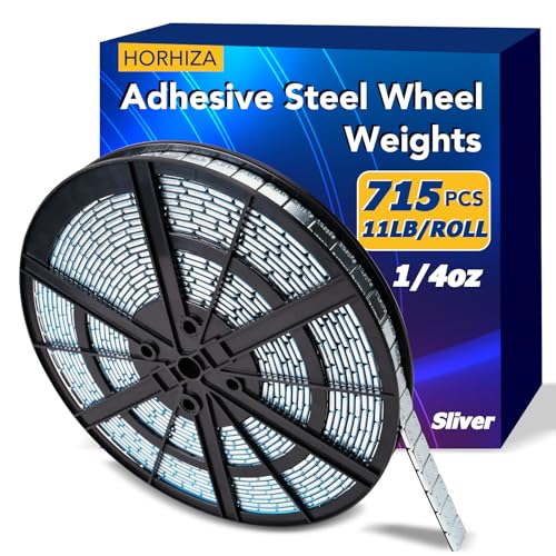 1/4oz,Adhesive Stick on Wheel Weights, 5kgs/11lb/Roll, 715pcs, Silver - size: 715PCS Silver