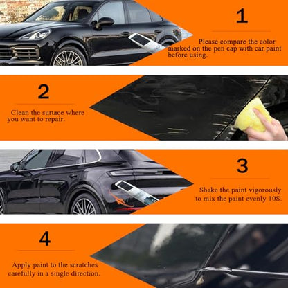 Car Touch up Paint(741/A1 Black) Compatible with Toyota/Porsche, Car Paint Pen Scratch Repair Two-In-One Touch Up Paint, Premium Car Scratch Remover for Deep Scratches - color: Black(741/A1) Compatible with 2026 Macan/2026 911/2025 718/2026 Taycan/2026 Pa
