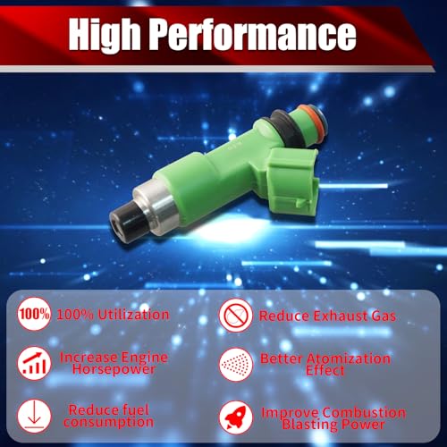 Set of 6 Fuel Injectors 16611AA740 FJ1079 Replacement - size: FJ1079