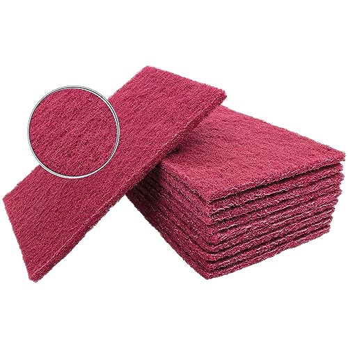 TJR® Scuff Pads 10-Pack – Non-Woven Fleece Buffing Pads for Automotive, Autobody – Multipurpose 6 x 9 Inch Scouring Pad – Tear Resistant Wet and Dry Use Sanding Pads (Medium P400) - style: Medium P400