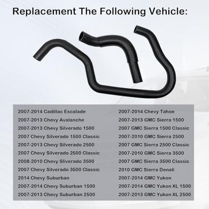 Engine Upper and Lower Radiator Coolant Hose Compatible with Cadillac Escalade Chevy Avalanche Silverado Suburban Tahoe GMC Sierra Yukon Replace 22827731 22827735