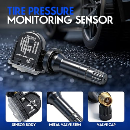 TPMS Tire Pressure Monitor Sensor, Compatible with Chevy Silverado Suburban Tahoe GMC Sierra Canyon Yukon Buick Cadillac Saab Nissan, Replace#13581558 - color: 13581558