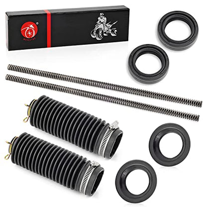 Heavy Duty Fork Springs & Seal For HONDA 1985-2013 XR100R CRF100F FRONT Fork Dust Seal Kit & FORK BOOT