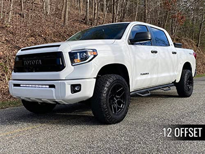 RockTrix RT105 18x9 Off-Road Wheels compatible with Toyota Tundra 2007-2021, Matte Black 5x150 Rims +12mm Offset for 33-35 Inch Tire Clearance, Fits Sequoia, Land Cruiser, And Fits Lexus LX570 - color: Matte Black, size: 18x9 +12mm offset
