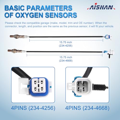 Oxygen O2 Sensor Upstream and Downstream 4PCS 234-4668 234-4256