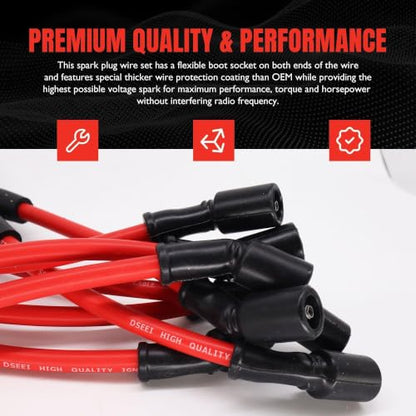 New Heat Spark Plug Ignition Wires Set 10.5mm Fit for Silverado 3500 - style: 57730
