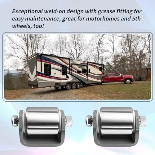 4 Pcs 2" Steel Trailer Roller Fits RV Trailers， Motorhome and 5th Wheels