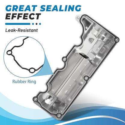 Aluminum Engine Valve Cover Right Side Fits for Ford Explorer Ranger Mercury Mountaineer 2001-2003 4.0L, Engine Valve Cover with Gasket Bolts, Replace 1L2Z-6582-CA 1L2Z6582CA
