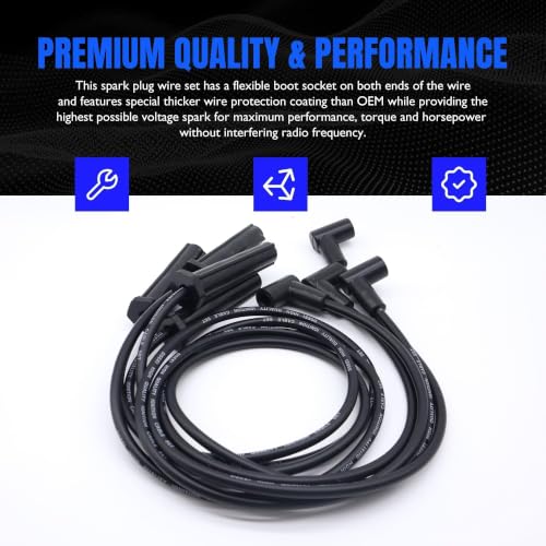 7543 Ignition Spark Plug Wires Set of 4 Compatible with Chevrolet - style: 7543