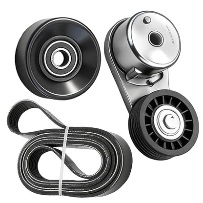 Serpentine Belt Kit With Tensioner And Idler Pulley For Ford Mustang 05-10 - size: Ford Mustang 4.0l V6 (05-10)