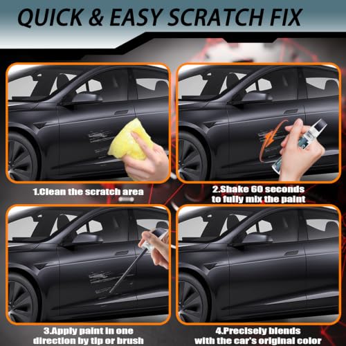 (Stealth Grey PN01) Touch up Paint for Tesla Model Y/3/X/S OEM Color Match - color: Car Touch up Paint(Stealth Grey(PN01)) Compatible with Tesla Model Y/3/X/S