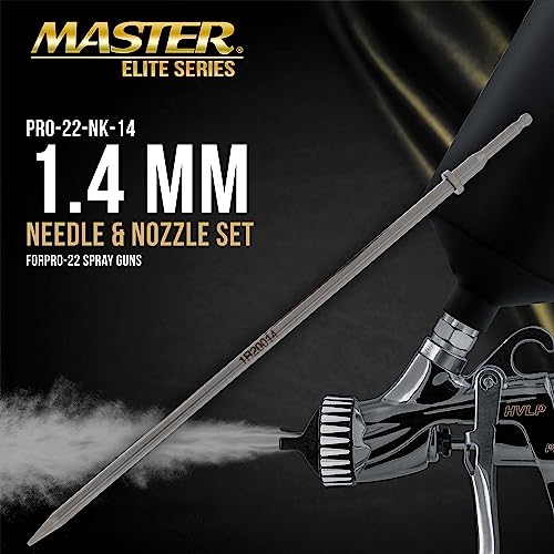 Master Elite PRO-22 Series 1.4 mm Needle, Fluid Nozzle and Air Cap Set Only - size: 1.4