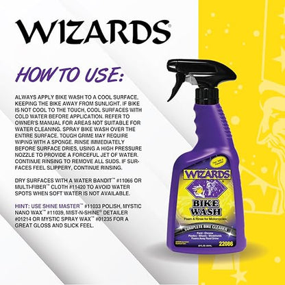 Wizards Motorcycle Bike Wash - Engines, Paint, Chrome & Plastics - 22 oz - size: 22 Fl Oz (Pack of 1)