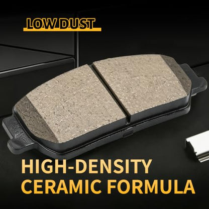 Ceramic Front Brake Pads Set Compatible with 2012 Chevrolet Caprice(PPV;6 Cylinders);2008-2009 Pontiac G8(Base/GT)(D1351) - color: HZ1351