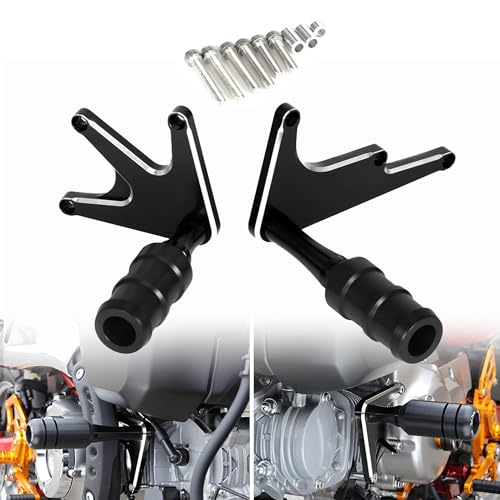 Monkey 125 Frame Sliders Falling Crash Protector Compatible with Monkey 125 2018-2021 CNC Motorcycle Fairing Guard Crashpads Protector (Black) - color: Black