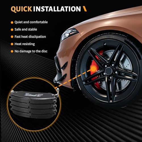 D864 Front Ceramic Brake Pads Kit Fit For Hyundai Santa Fe 2001-2006, For Hyundai XG350 2002-2003, For Hyundai XG300 2001 - style: HZ864