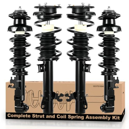 MOSTPLUS Front and Rear Struts Complete Assembly Compatible for 2007-2015 Mini Cooper 1.6L Struts w/Coil Spring Assembly 1335614L 1335614R 1345820L 1345820R - size: 4× Front and Rear Struts, style: 2007-2015 Mini Cooper