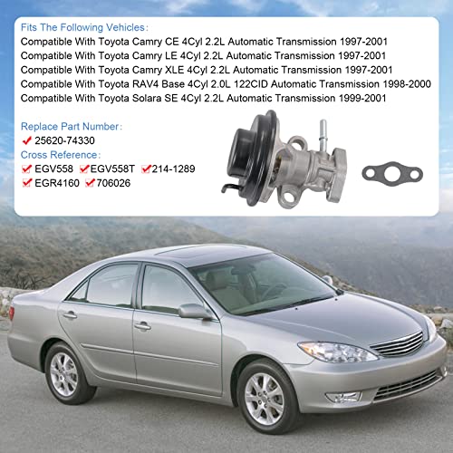 EGR Exhaust Gas Recirculation Valve With Gasket Fit for Toyota Camry 97-01