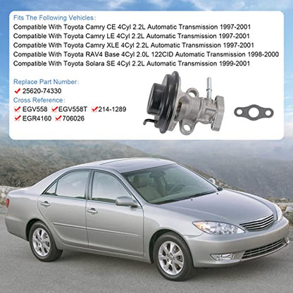 EGR Exhaust Gas Recirculation Valve With Gasket Fit for Toyota Camry 97-01