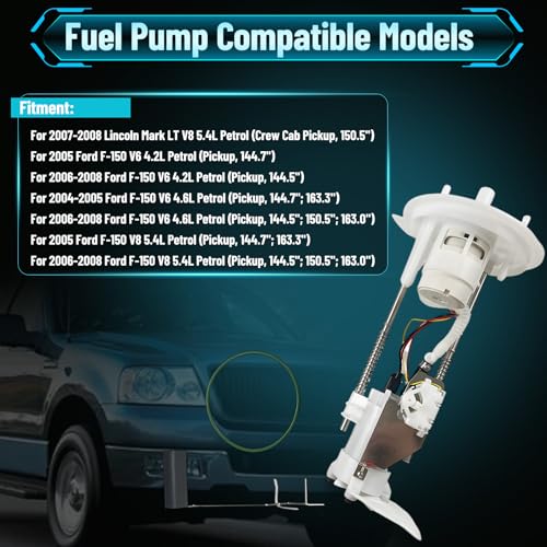Fuel Pump Module Assembly E2441M Compatible with 2004-2008 Ford F-150 4.2L 4.6L 5.4L, for Lincoln Mark LT 2007-2008 5.4L, Replaces 4L3Z9H307CF SP2005M - color: E2441M