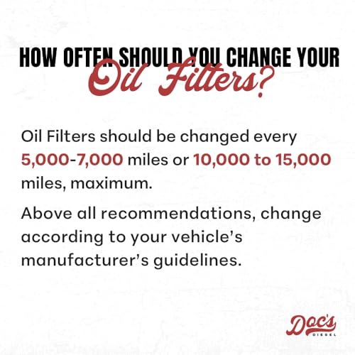 Doc's Diesel Oil Filter D11878 | Compatible with Chevrolet/GMC 6.6L Duramax 2500HD, 3500HD 2020+ | Replaces PF26 - size: 1-Pack