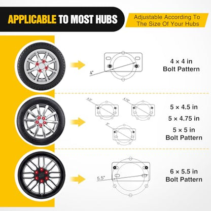 Nilight Spare Tire Carrier Fits 4 & 5 & 6 Lugs Wheels 150 Lbs - color: 4-Hole Design Spare Tire Carrier