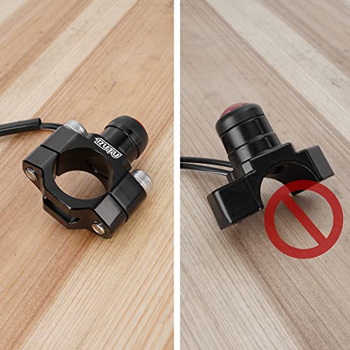 CNC Universal Engine Stop Start Kill Switch Button for 22mm Handlebar-Black - color: Black, size: with Mounting Backplate