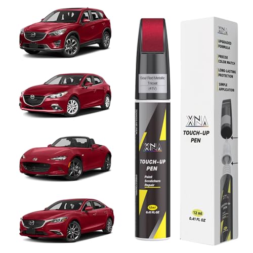 XNA Soul Red Metallic Tricoat(41V) for Mazda Touch Up Paint - color: Soul Red Metallic Tricoat(41V) for 2014-2017 CX-5/2014-2018 MAZDA3/2015-2017 MX-5 Miata/2014-2017 MAZDA6/2016-2018 CX-3/2016-2017 CX-9