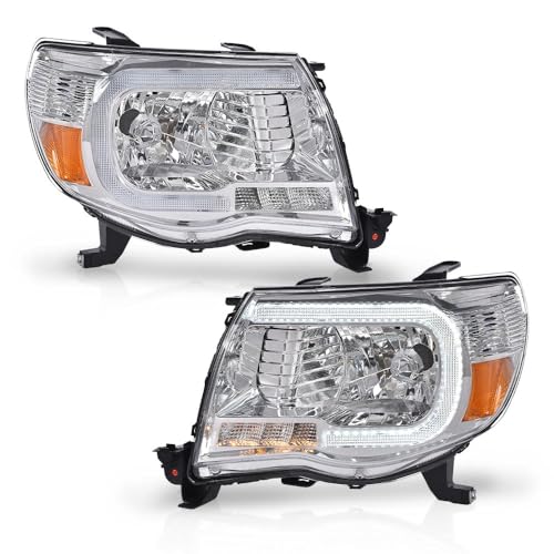 PIT66 LED 전면 헤드라이트 어셈블리 핏 2005-2011 토요타 타코마 - size: Fit Tacoma 2005-2011(Clear)