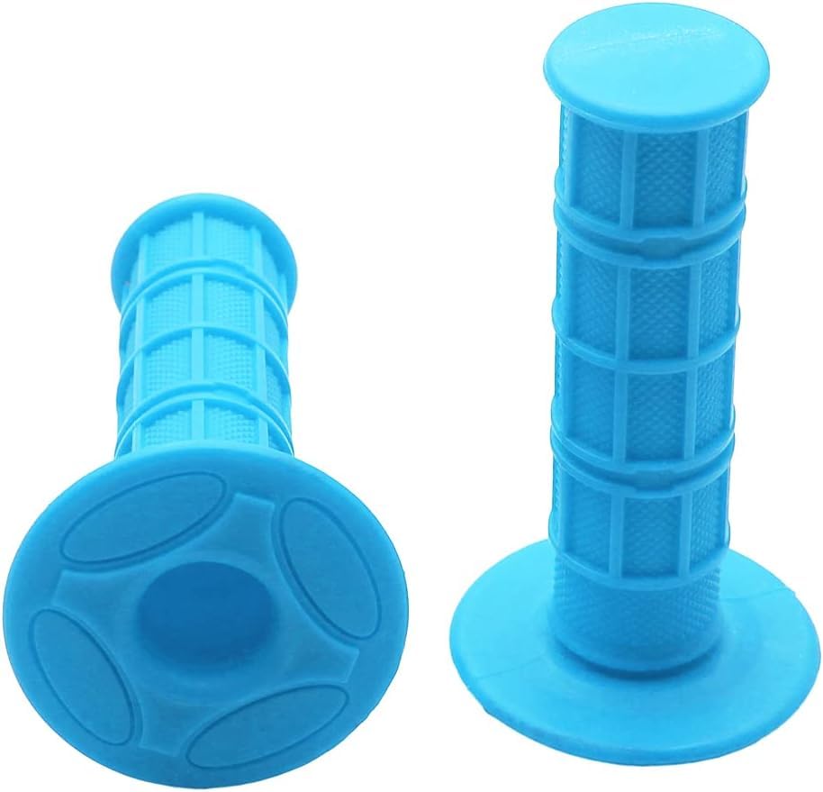 22mm 7/8" Motorcycle Rubber Handlebar Grips for 50cc-125cc Dirt Bike ATV Moto Pit Bike CRF50 XR50 KLX250 SSR125 CRF150F CRF230F CRF250F CRF450F TTR110 TTR125 YFZ RMZ KXF Parts 1Pair - color: Blue