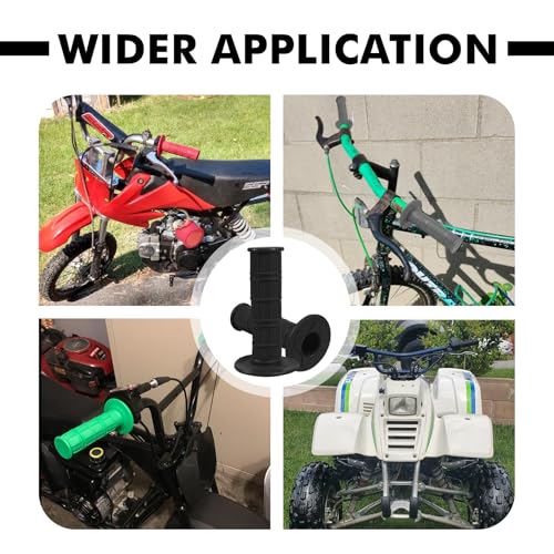 2PCS Motorcycle Handlebar Grips, 7/8 & 1 Inch Non-Slip Grips (Black) - color: Black
