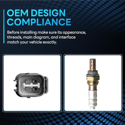 Oxygen Sensor Upstream Compatible with Honda Accord Civic Prelude Odyssey CR-V & Acura Integra & More Replace # 13539 - size: 13539
