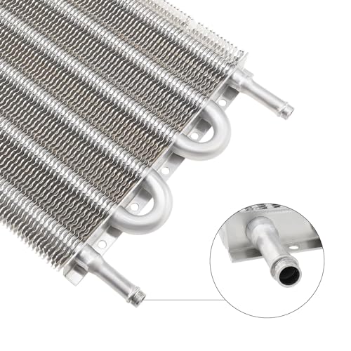 5/16" Transmission Oil Cooler Kit, Universal Aluminium alloy 6 Pass Tube and Fin Oil Cooler Kit with Hose Mounting Kit
