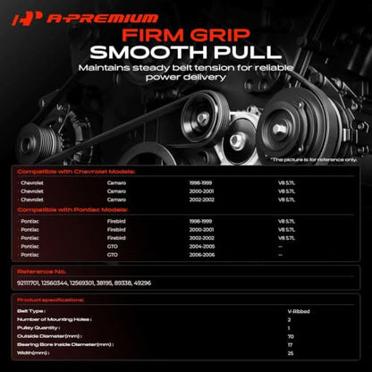 A-Premium Belt Tensioner Assembly with Pulley
