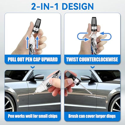 Grey Touch Up Paint for Cars, Car Paint Scratch Repair, Auto Paint Repair Pen, Professional Automotive Scratch Remover, Color Accurate, Long lasting Adhension, Fast Drying - color: Universal Grey