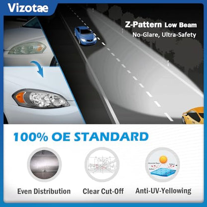 Headlights with High/Low Beam Bulbs for 2006-2013 Chevy Impala - color: Smoke | With High & Low Beam Bulbs