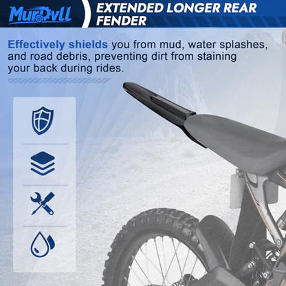 Extended Rear Fender for SurRon Light Bee X/S Long Dirt Pit Mudguards - style: Extended Longer Rear Fender