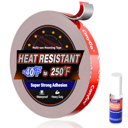 Double Sided Tape Heavy Duty, Permanent Bond Heat Resistant 0.39In - size: 3/8" / 10mm Width