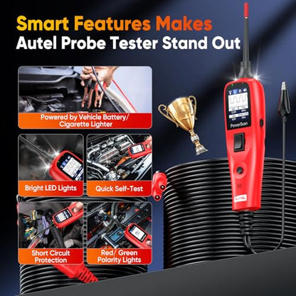 Autel PowerScan PS100 Power Circuit Probe Kit 2026, for All 12V 24V Cars - color: Red