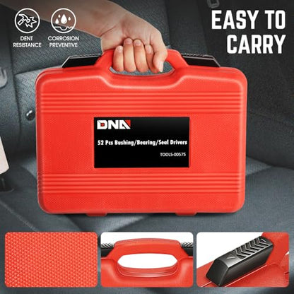 DNA Motoring 52pcs Custom Bushing Driver Set, 52 in 1 Transmission Bearing Race Seal Wheel Axle Installer Removal Tools Kit, TOOLS-00575 - style: 52pcs Bushing Driver Set