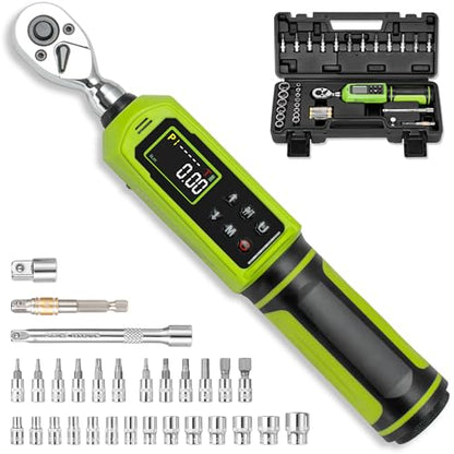 1/4" Digital Torque Wrench -0.33-22Ft.Lb for Bike Motorcycle Repair - style: 1/4" 4-266.0In.Lb Set