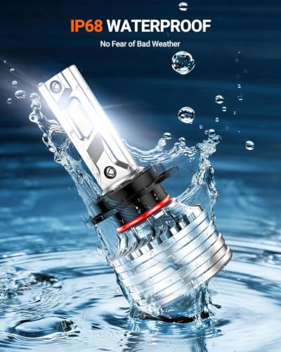 SEALIGHT H7 Bulbs, 120,000LM 1700% Brightness, H7 6500K Cool White LED Bulbs, IP68 Waterproof 80000Hrs Lifespan, 5X Heat Dissipation driving LED Bulbs, Plug and Play, 2 Pack - color: White, size: H7