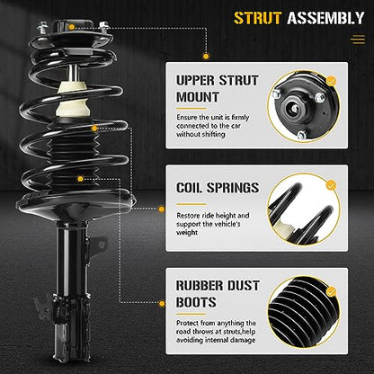 Front Complete Strut Assembly Shock Absorber Fit for Toyota Camry 3.0L 1997-2001, Solara 3.0L 1999-2003, Avalon 1997-2003, Lexus ES300 1997-2001, 271679 271678 (Set of 2) - size: Front Left and Right Struts (271678, 271679) - 2pc