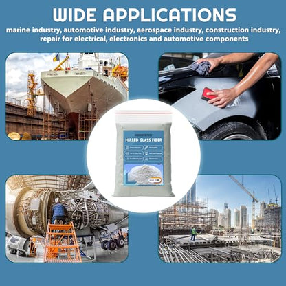 Milled Fiberglass 1 LBS - Epoxy Thickener, Fiberglass Resin Filler Material