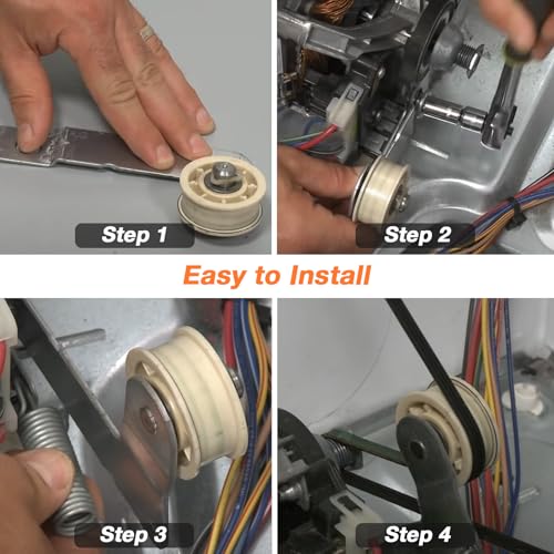 2026 Upgraded 661570V 661570 & 279640 & W10837240 Dryer Drum Belt Idler Pulley and Pulley Kit Fit for Whirlpool Maytag Ken-More Dryers Pulley WED9200SQ0 WED5600XW0 PS11726337 W10547290 by Blutoget