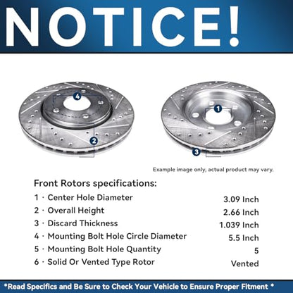 Detroit Axle - Brake Kit for 2006-2018 Dodge Ram 1500 2007-2009 Durango - size: 8PR3200005/kit