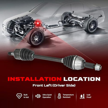 Betthand 666417 Front CV Axle Fit for Nissan Altima 2013-2018 L4 2.5L Sedan - size: 666417